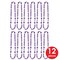12 Pack Bulk Congrats Grad Graduation Party Bead Necklaces - purple